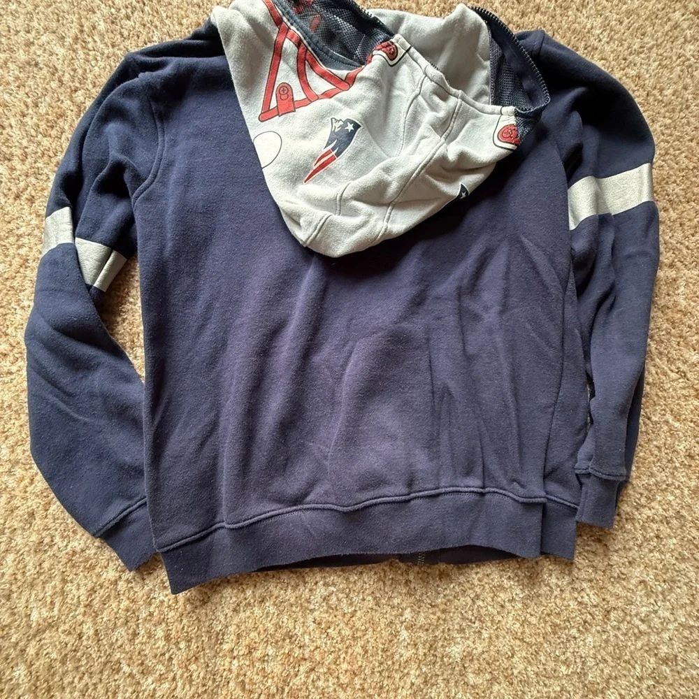 New England Patriots Hoodie Youth large (no tags) NFL Full Zip Helmet Mask - Picture 5 of 5